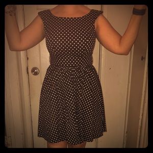 Black and white polka dot summer dress